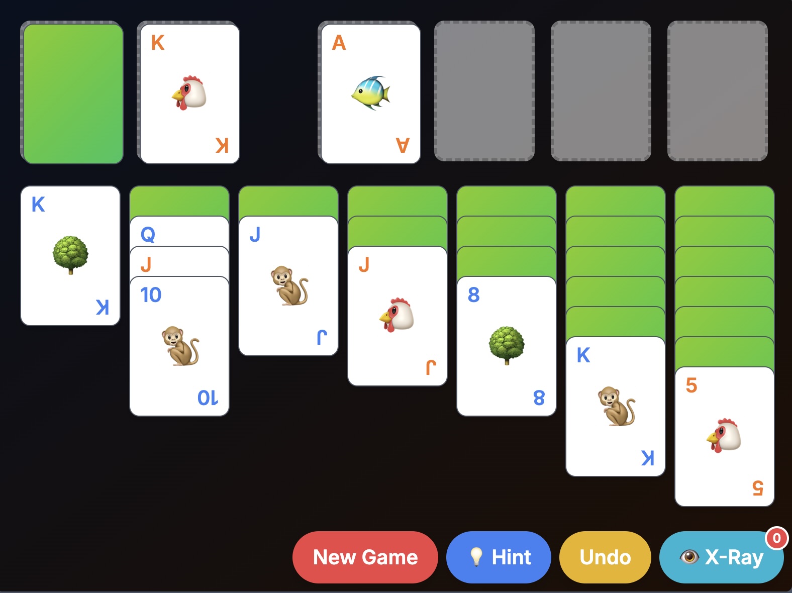 Solitaire card game thumbnail with colorful themes